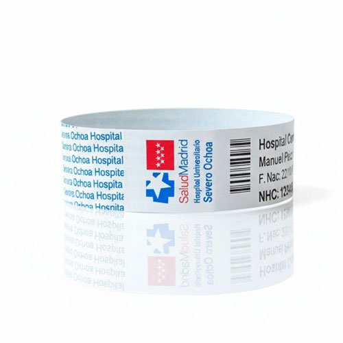 Pulsera de identificación de pacientes para hospitalización de adultos