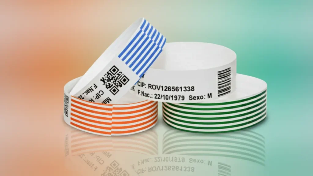 Bobinas de colores para alertas del catálogo pulseras identificación pacientes