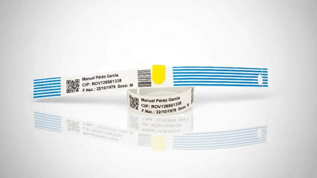Pulsera extendida de 20 mm de pulseras identificacion adulto 20 hospitales con clip