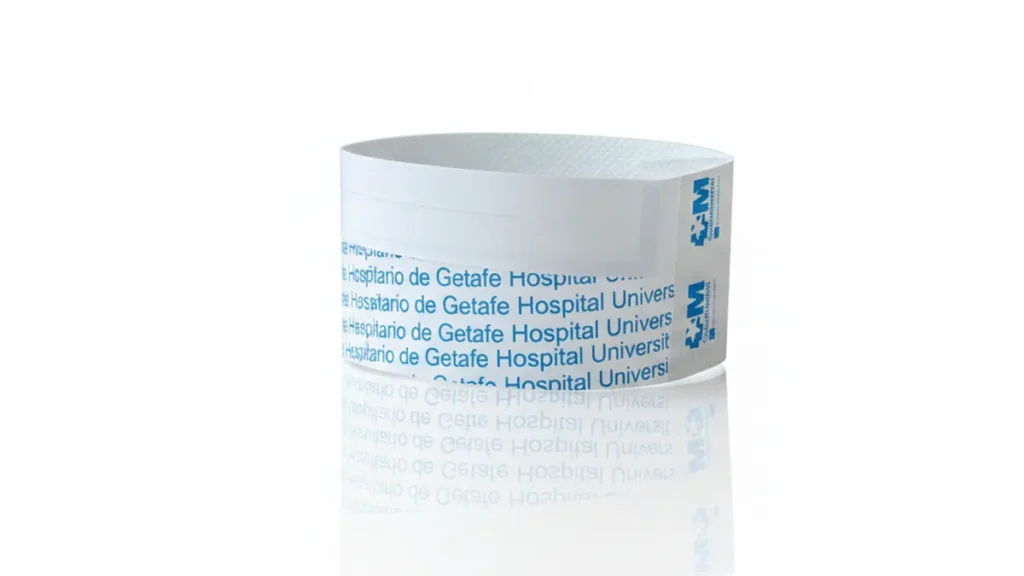 Pulsera obstétrica para paritorios personalizada del Hospital Universitario de Getafe