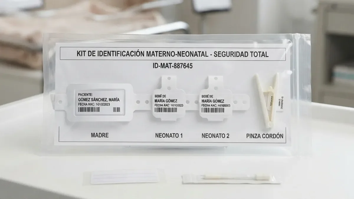 Kit de cuatro pulseras vinculadas para la seguridad en la unidad de maternidad