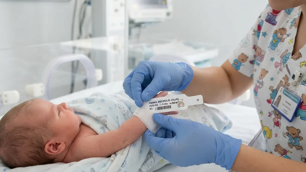 Pulseras sin latex pacientes piel sensible aplicadas en una unidad de pediatría